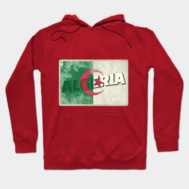 Algeria Vintage style retro souvenir Hoodie by DesignerPropo